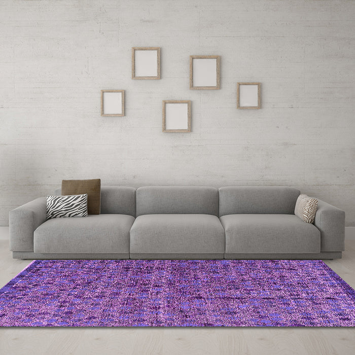 Machine Washable Abstract Pink Modern Rug in a Living Room, wshabs4361pnk