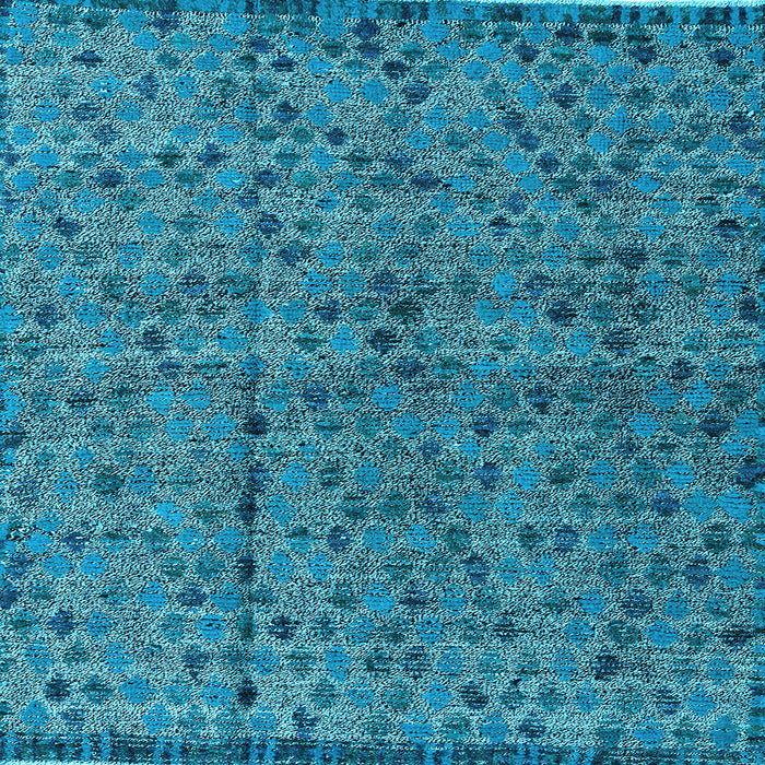 Square Abstract Light Blue Modern Rug, abs4361lblu