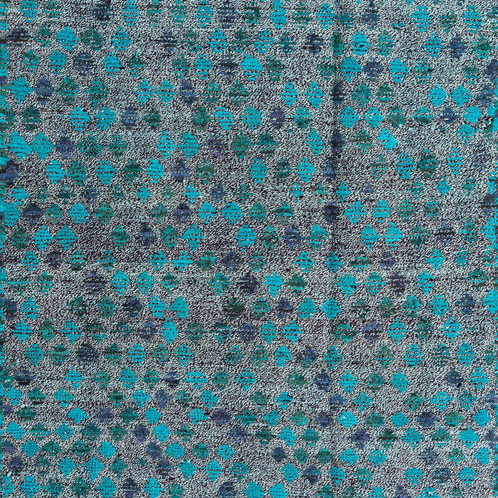 Abstract Deep Turquoise Green Modern Rug, abs4361