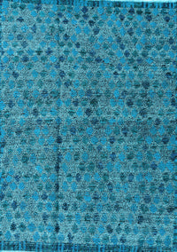 Abstract Light Blue Modern Rug, abs4361lblu