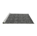 Sideview of Machine Washable Abstract Gray Modern Rug, wshabs4361gry