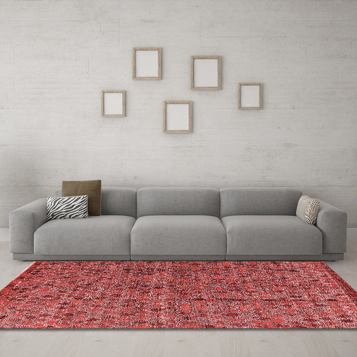 Modern Red Washable Rugs