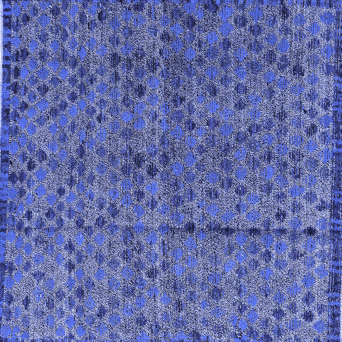 Square Abstract Blue Modern Rug, abs4361blu