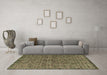 Machine Washable Abstract Brown Modern Rug in a Living Room,, wshabs4361brn