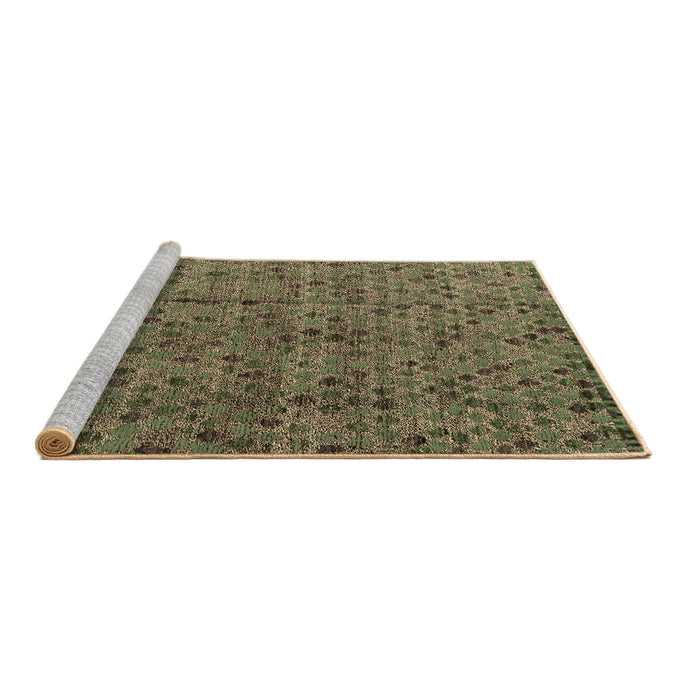 Sideview of Machine Washable Abstract Brown Modern Rug, wshabs4361brn