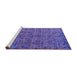 Sideview of Machine Washable Abstract Purple Modern Area Rugs, wshabs4361pur