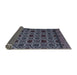 Sideview of Abstract Slate Blue Grey Modern Rug, abs4362