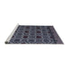 Sideview of Machine Washable Abstract Slate Blue Grey Blue Rug, wshabs4362