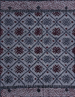Abstract Slate Blue Grey Modern Rug, abs4362