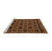 Sideview of Machine Washable Abstract Orange Modern Area Rugs, wshabs4362org