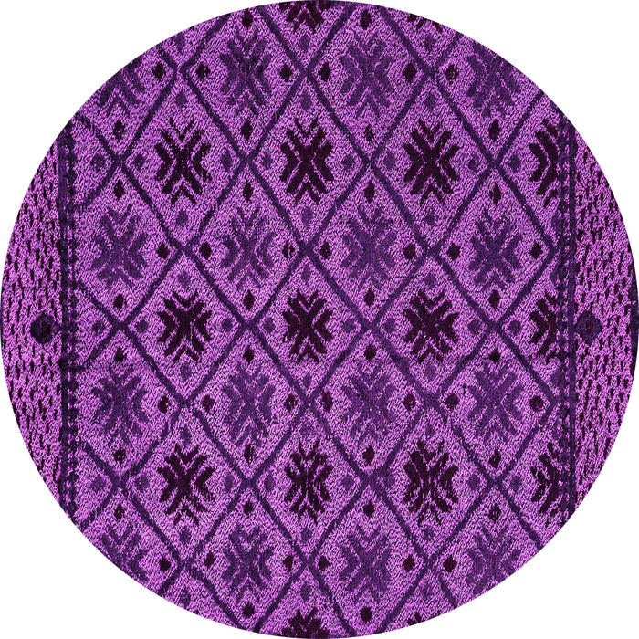 Round Abstract Pink Modern Rug, abs4362pnk