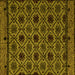 Square Abstract Yellow Modern Rug, abs4362yw