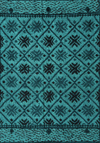 Abstract Turquoise Modern Rug, abs4362turq