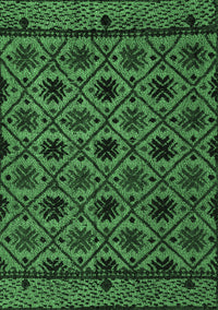 Abstract Emerald Green Modern Rug, abs4362emgrn