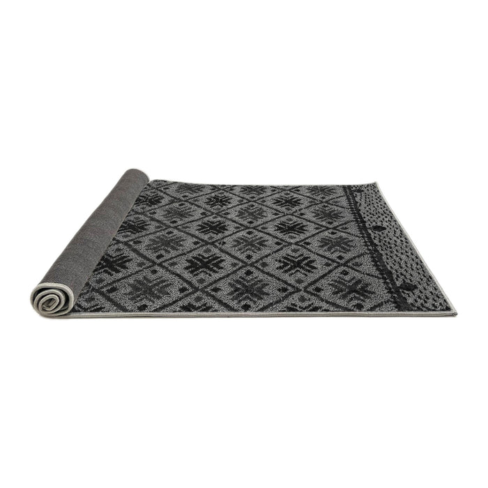 Sideview of Abstract Gray Modern Rug, abs4362gry