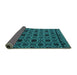 Sideview of Abstract Turquoise Modern Rug, abs4362turq