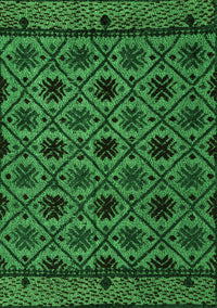 Abstract Green Modern Rug, abs4362grn