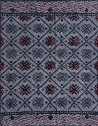 Machine Washable Abstract Slate Blue Grey Blue Rug, wshabs4362