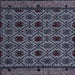 Square Abstract Slate Blue Grey Modern Rug, abs4362