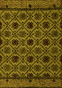 Abstract Yellow Modern Rug, abs4362yw