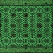 Square Abstract Green Modern Rug, abs4362grn