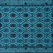 Square Abstract Light Blue Modern Rug, abs4362lblu