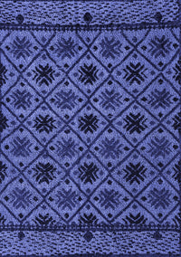 Abstract Blue Modern Rug, abs4362blu