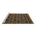 Sideview of Machine Washable Abstract Brown Modern Rug, wshabs4362brn