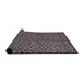 Sideview of Abstract Burgundy Brown Modern Rug, abs4363