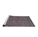 Sideview of Machine Washable Abstract Burgundy Brown Rug, wshabs4363