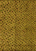 Machine Washable Abstract Yellow Modern Rug, wshabs4363yw