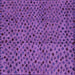 Square Machine Washable Abstract Purple Modern Area Rugs, wshabs4363pur