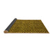 Sideview of Abstract Yellow Modern Rug, abs4363yw