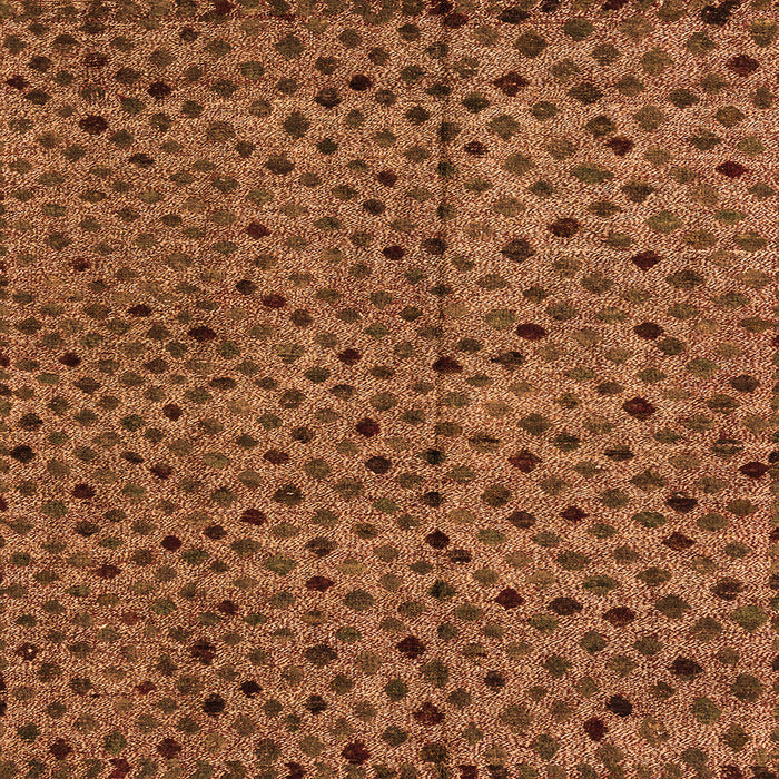 Square Machine Washable Abstract Orange Modern Area Rugs, wshabs4363org