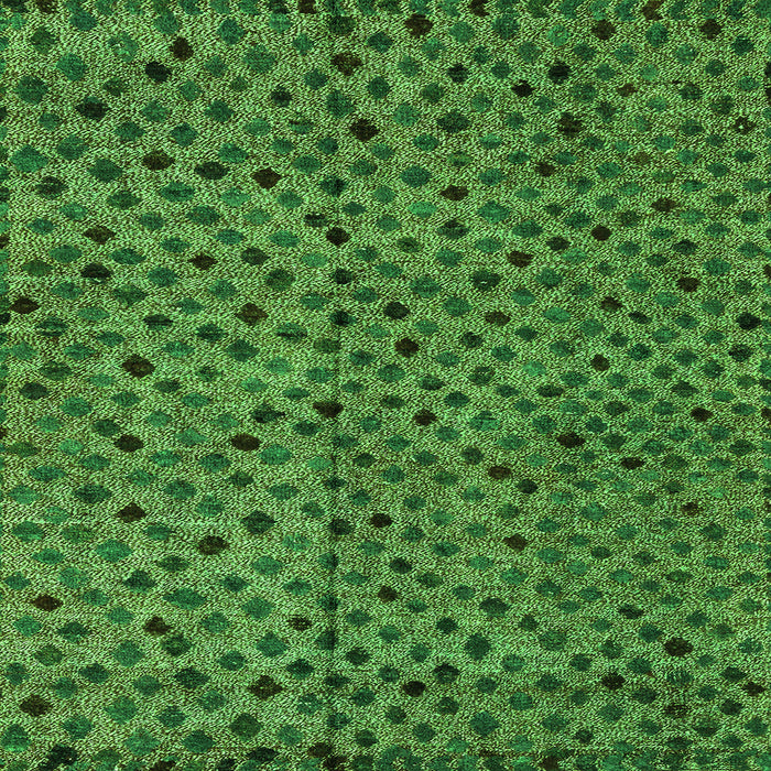Square Machine Washable Abstract Green Modern Area Rugs, wshabs4363grn