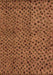 Machine Washable Abstract Orange Modern Area Rugs, wshabs4363org