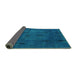 Sideview of Persian Turquoise Bohemian Rug, abs4364turq