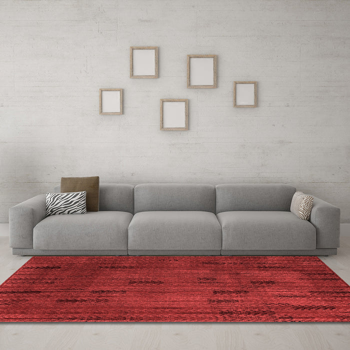 Bohemian Red Washable Rugs