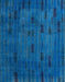 Machine Washable Abstract Blue Rug, wshabs4364