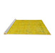 Sideview of Machine Washable Abstract Deep Yellow Rug, wshabs4365