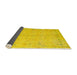 Sideview of Abstract Deep Yellow Modern Rug, abs4365