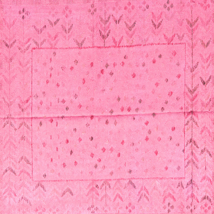 Square Abstract Pink Modern Rug, abs4365pnk