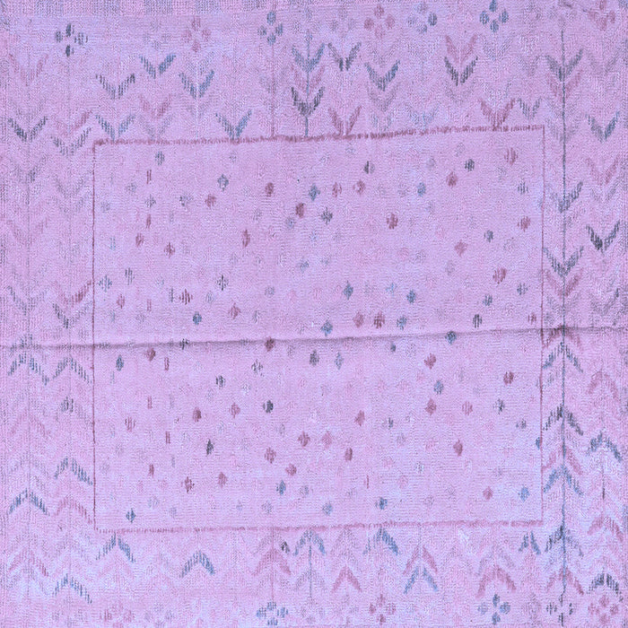 Square Abstract Blue Modern Rug, abs4365blu