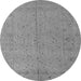 Round Abstract Gray Modern Rug, abs4365gry