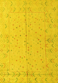 Abstract Yellow Modern Rug, abs4365yw