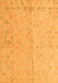 Machine Washable Abstract Orange Modern Area Rugs, wshabs4365org