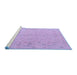 Sideview of Machine Washable Abstract Blue Modern Rug, wshabs4365blu