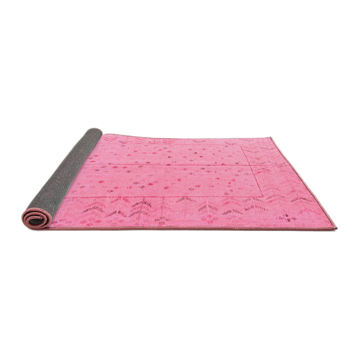 Sideview of Abstract Pink Modern Rug, abs4365pnk