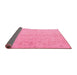 Sideview of Abstract Pink Modern Rug, abs4365pnk