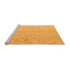 Sideview of Machine Washable Abstract Orange Modern Area Rugs, wshabs4365org